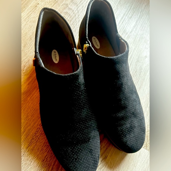 Dr. Scholls Shoe Boots Black Suede Size 8 - Picture 3 of 6